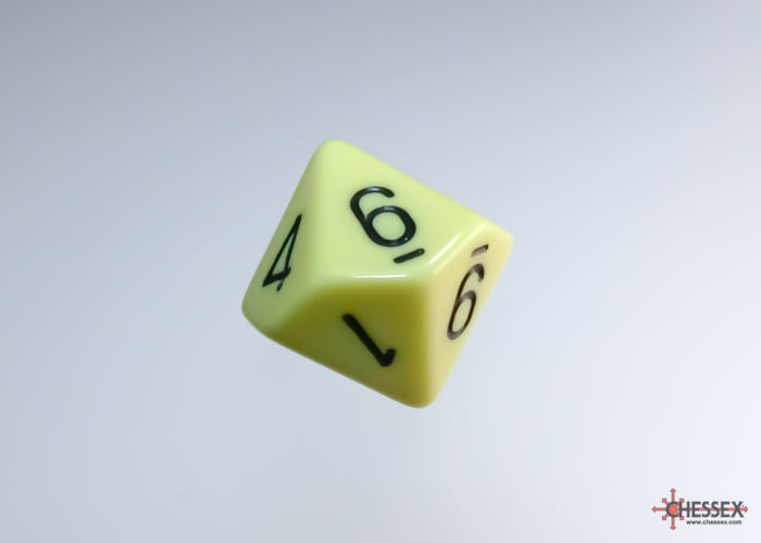 Chessex - Opaque Pastel Yellow/black Polyhedral 7-Dice Set