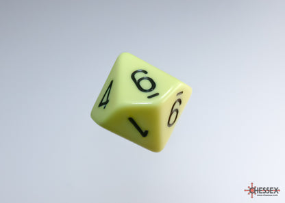 Chessex - Opaque Pastel Yellow/black Polyhedral 7-Dice Set