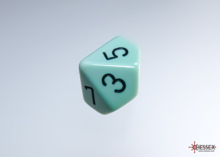 Chessex - Opaque Pastel Green/black Polyhedral 7-Dice Set