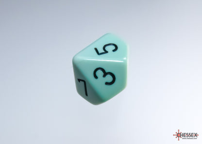 Chessex - Opaque Pastel Green/black Polyhedral 7-Dice Set