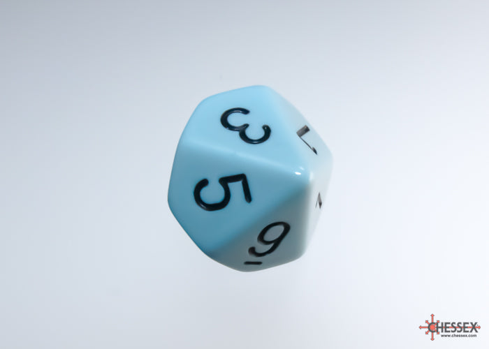 Chessex - Opaque Pastel Blue/black Polyhedral 7-Die Set