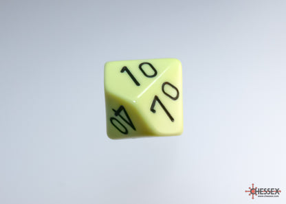 Chessex - Opaque Pastel Yellow/black Polyhedral 7-Dice Set