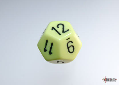 Chessex - Opaque Pastel Yellow/black Polyhedral 7-Dice Set