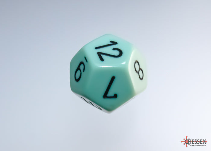 Chessex - Opaque Pastel Green/black Polyhedral 7-Dice Set