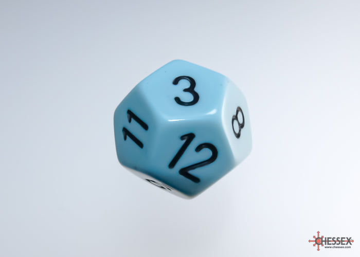 Chessex - Opaque Pastel Blue/black Polyhedral 7-Die Set