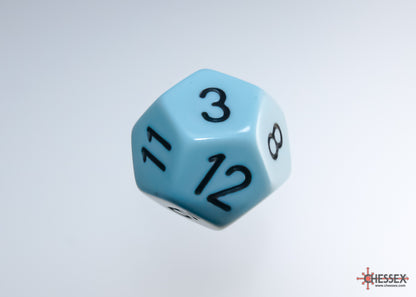 Chessex - Opaque Pastel Blue/black Polyhedral 7-Die Set