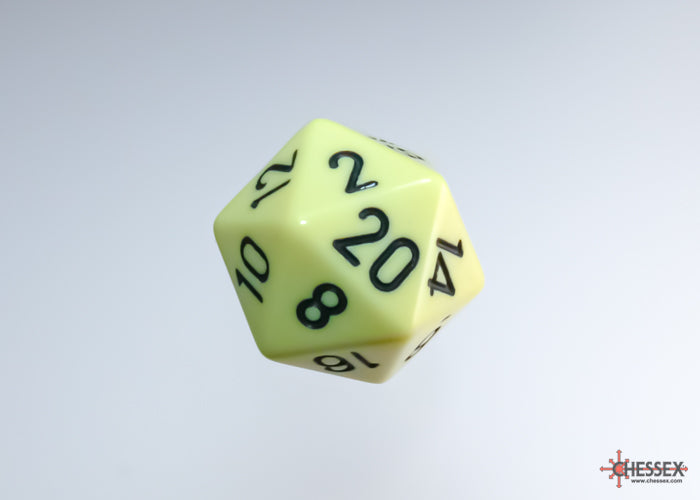 Chessex - Opaque Pastel Yellow/black Polyhedral 7-Dice Set