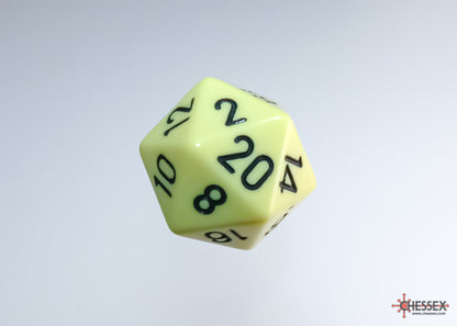 Chessex - Opaque Pastel Yellow/black Polyhedral 7-Dice Set