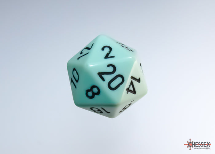 Chessex - Opaque Pastel Green/black Polyhedral 7-Dice Set