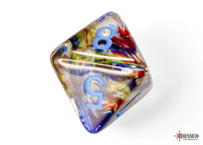 Chessex - Nebula Primary/blue Luminary Polyhedral 7-Dice Set