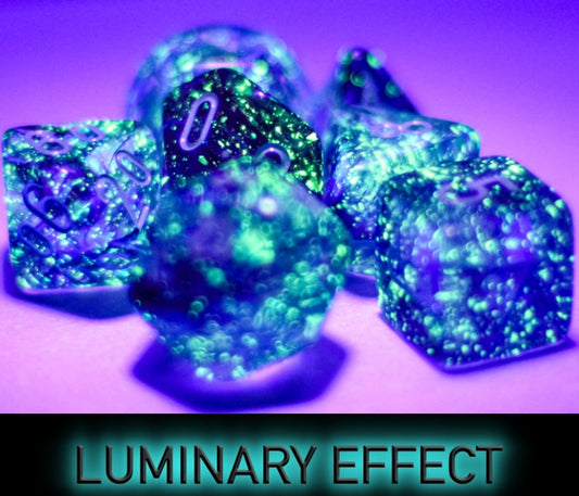 Chessex - Nebula® Mega-hedral™ Nocturnal™/turquoise Luminary™ 7-Die Set