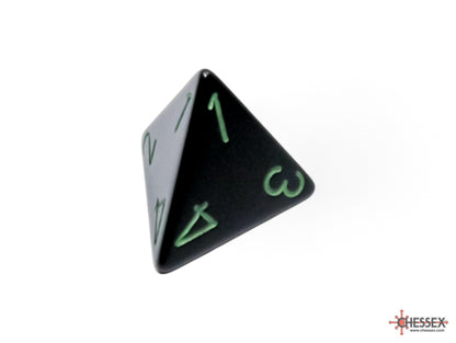Chessex - Opaque Black/green Polyhedral 7-Dice Set