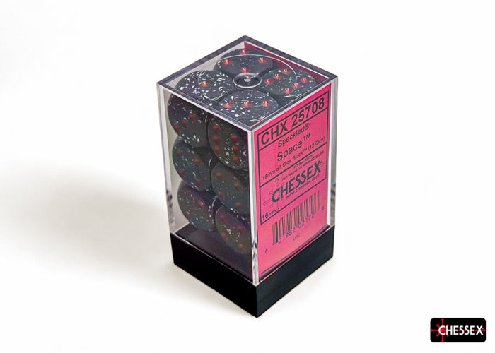 Chessex - Speckled Space 16mm d6 Dice Block (12 dice)
