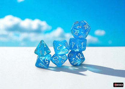Chessex - Luminary Mega-hedral Sky/silver Luminary 7-Die Set