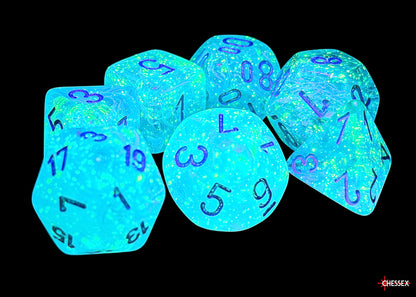 Chessex - Luminary Mega-hedral Sky/silver Luminary 7-Die Set