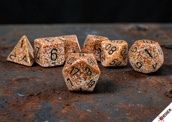 Chessex Speckled Rust Polyhedral 7-Dice Set