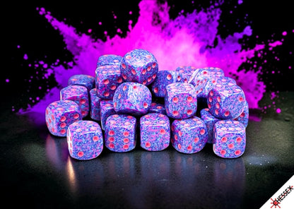 Chessex Speckled Purple Passion 12mm d6 Dice Block (36 Dice)