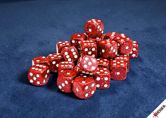 Chessex Speckled Lava Stone 12mm d6 Dice Block (36 Dice)