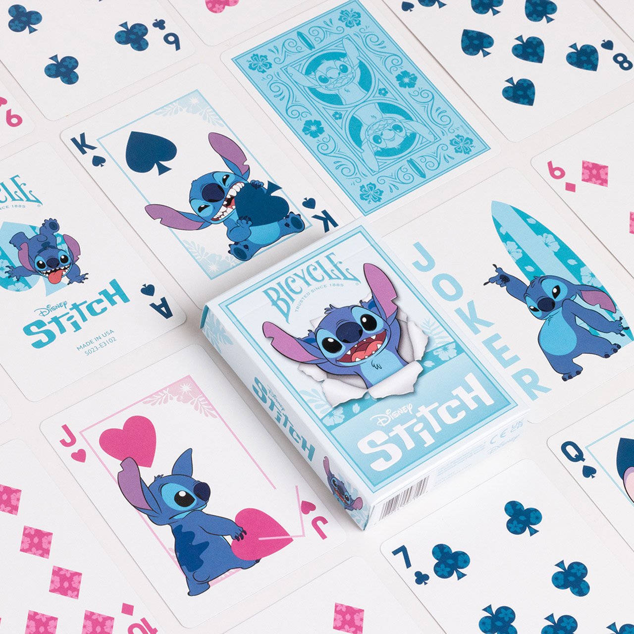 Bicycle Playing Cards - Disney's Lilo & Stitch - Stitch Inspired (Blue) Deck - Playing Cards