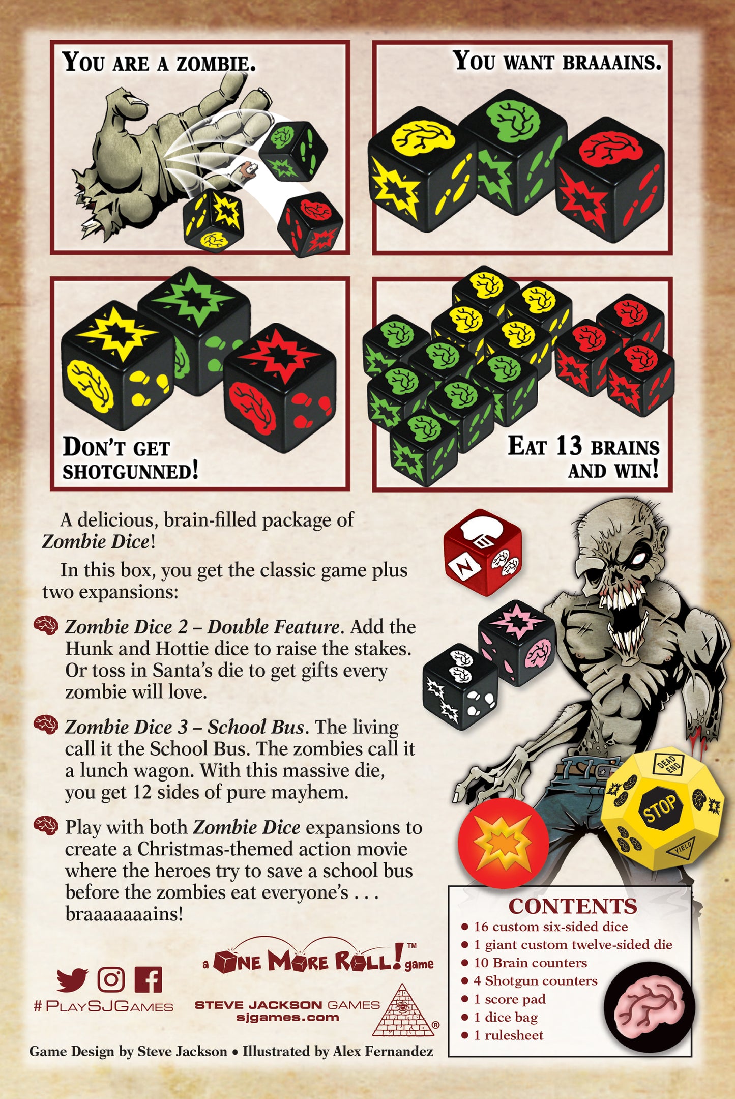 Zombie Dice Horde Edition - The Press Your Luck Dice Game - Steve Jackson Games