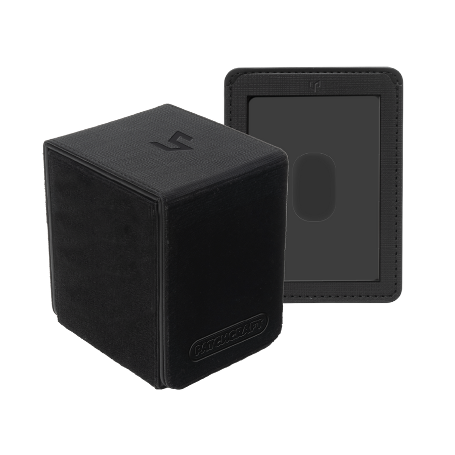 Ultra Pro - Patchcraft - Black Alcove Flip Deck Box - Customize your deck box!