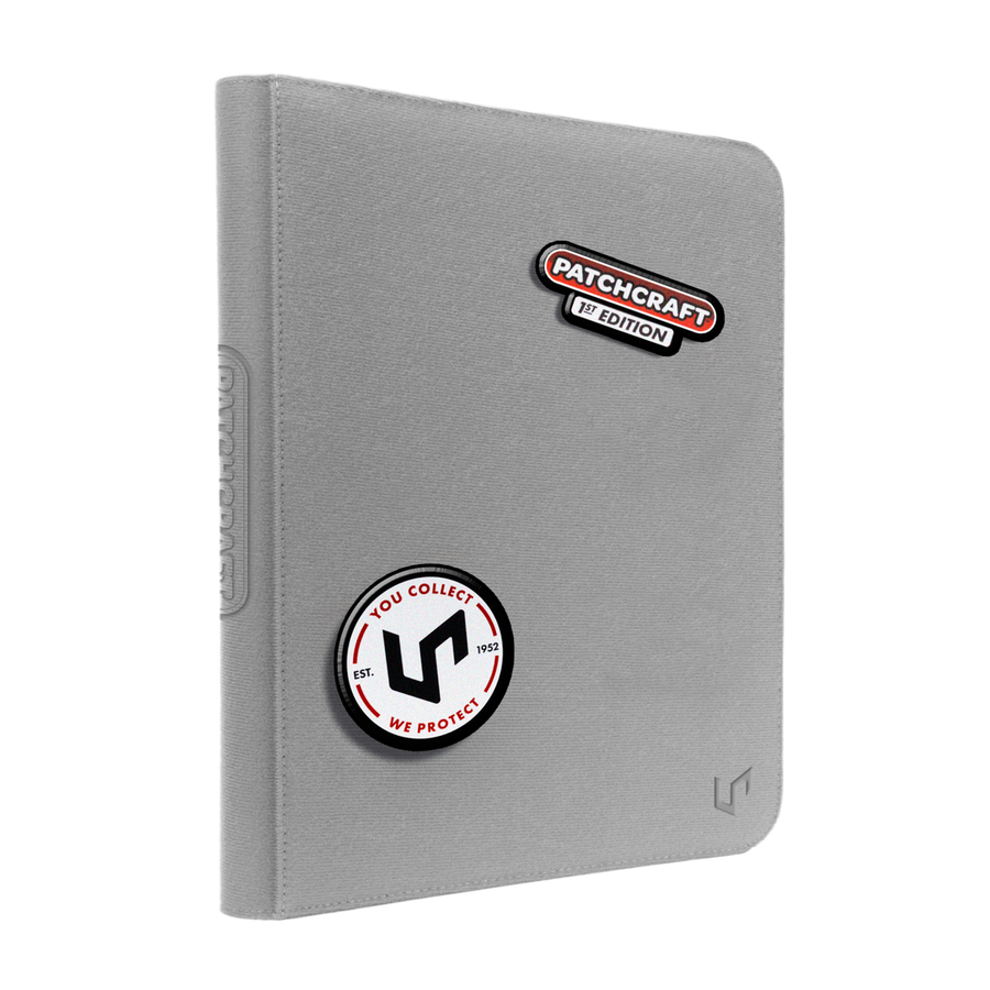Ultra Pro - Patchcraft - Gray 9-Pocket Zippered Premium PRO-Binder Holds 360 Cards