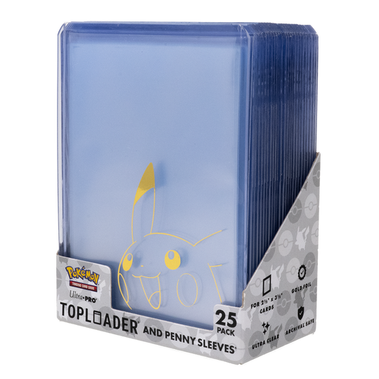 Pokemon - Pikachu - Toploader and Penny Sleeves Combo Pack 25ct - Ultra Pro