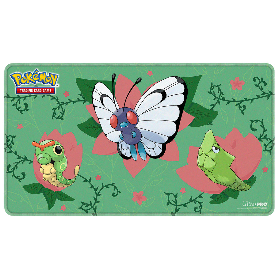 Caterpie Evolutions Stitched Playmat for the Pokemon
