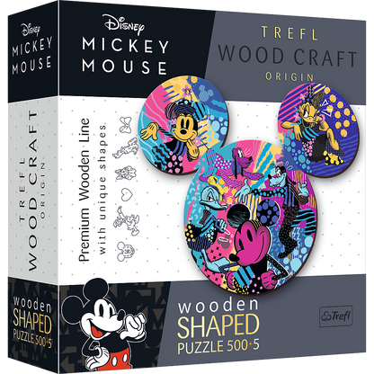 Puzzle: Woodcraft: Disney Mickey Mouse 500 + 5 Piece