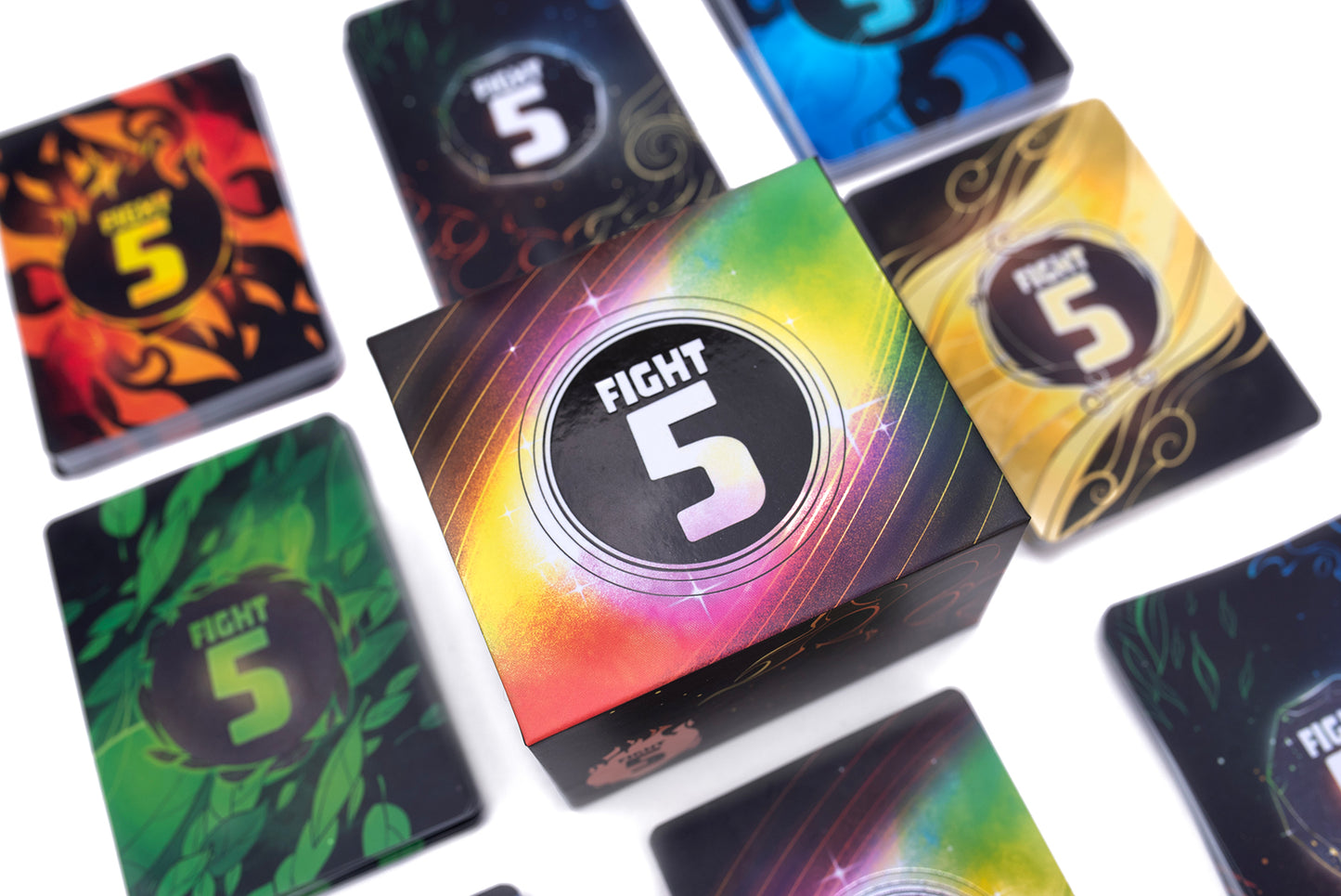 Fight 5 - A Colorful take on a classic War-Style Card Game -  Chip Theory Games
