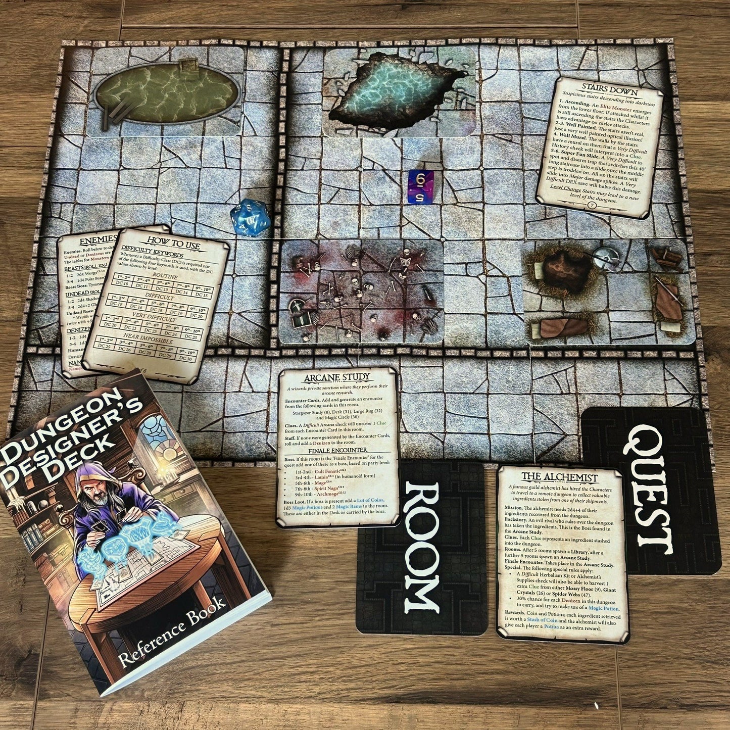 Dungeon Designers' Deck: Deal Your Own Dungeon - Loke Battle Mats