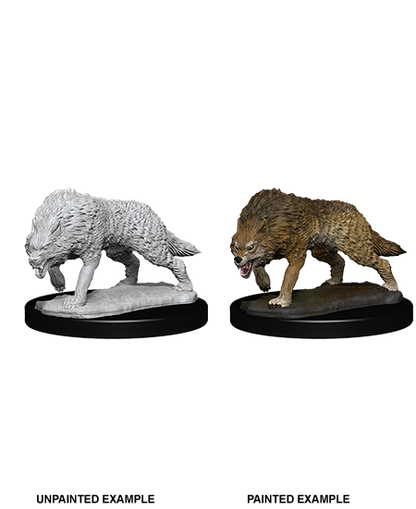 WizKids Unpainted Miniatures - Timber Wolves - Deep Cuts