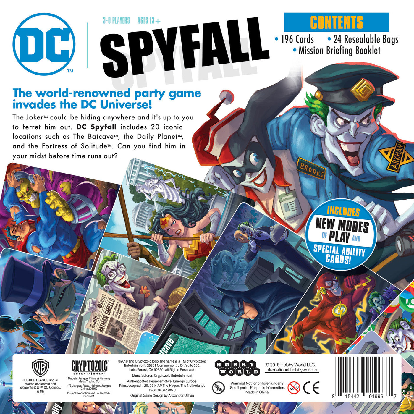 DC Spyfall - Group Card Game - Cryptozoic Entertainment