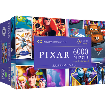 Puzzle: Epic Animation Gallery Disney Pixar 6000 Piece + Poster (Trefl Prime)