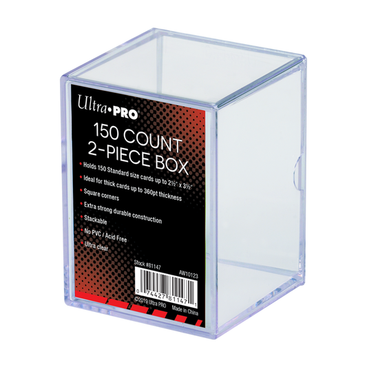 2-Piece Clear 150 Card Storage Box