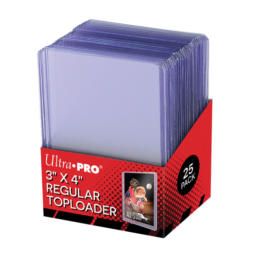 Clear Regular TOPLOADER® Sleeves (25ct) for Standard Size Cards (3X4) - Ultra Pro