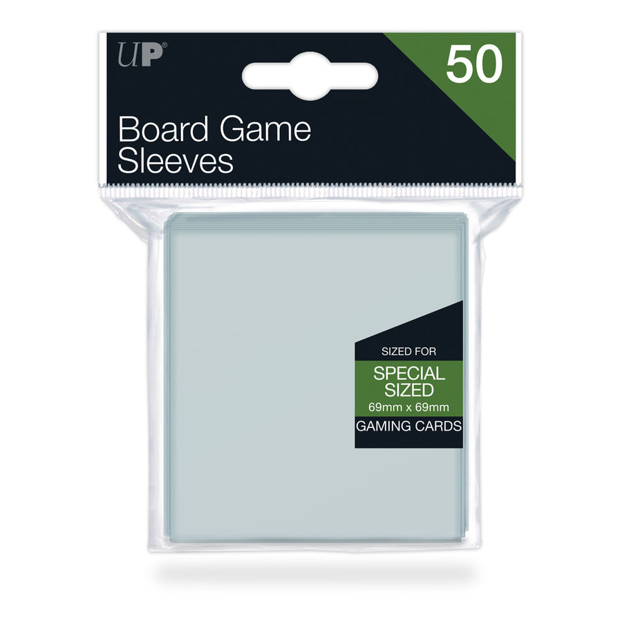 Ultra Pro Deck Protector  - SPECIAL Size 69mm x 69mm Board Game Card Sleeves - 50 Count - CLEAR - POWER GRID