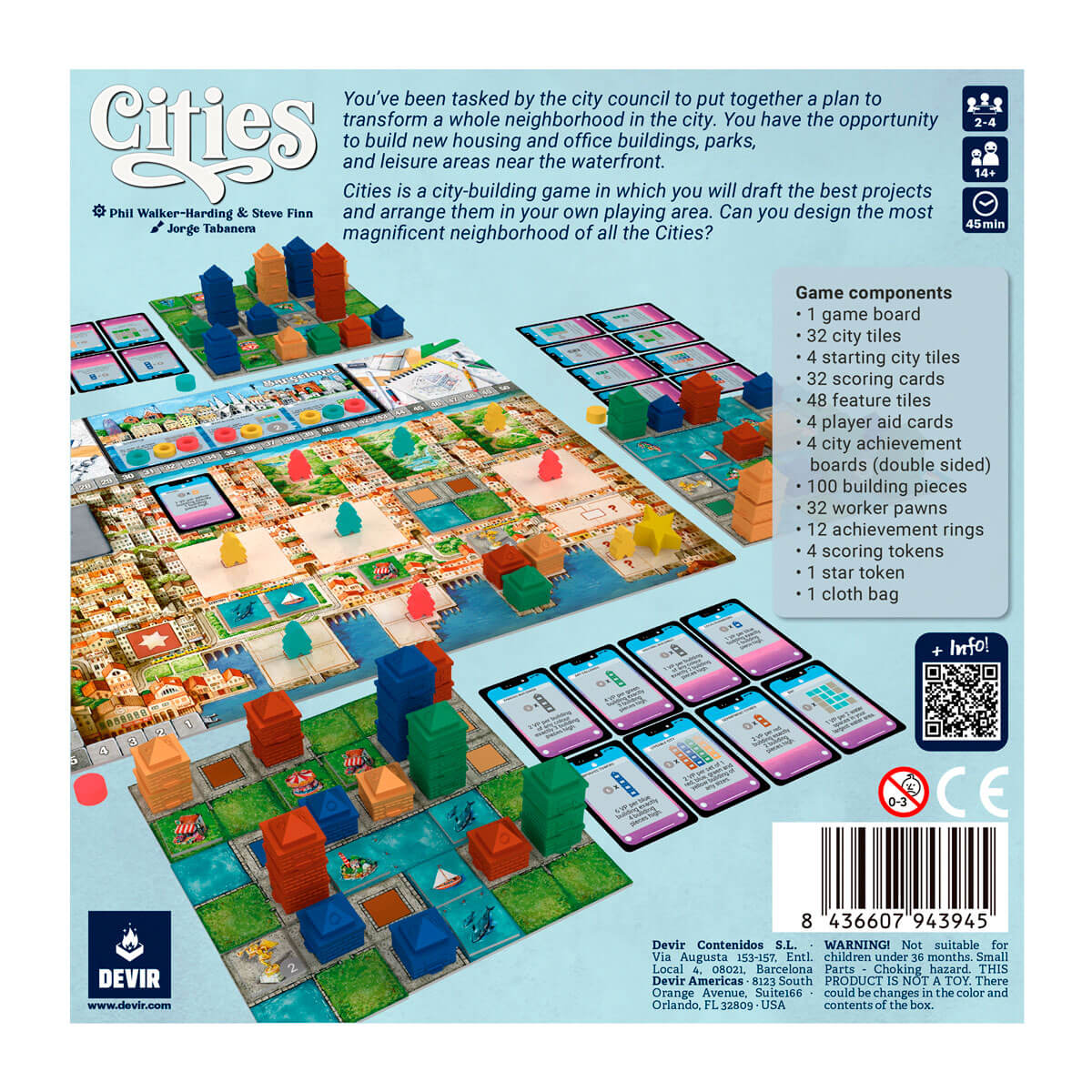 CITIES - Urban Planning Board Game - Devir Games