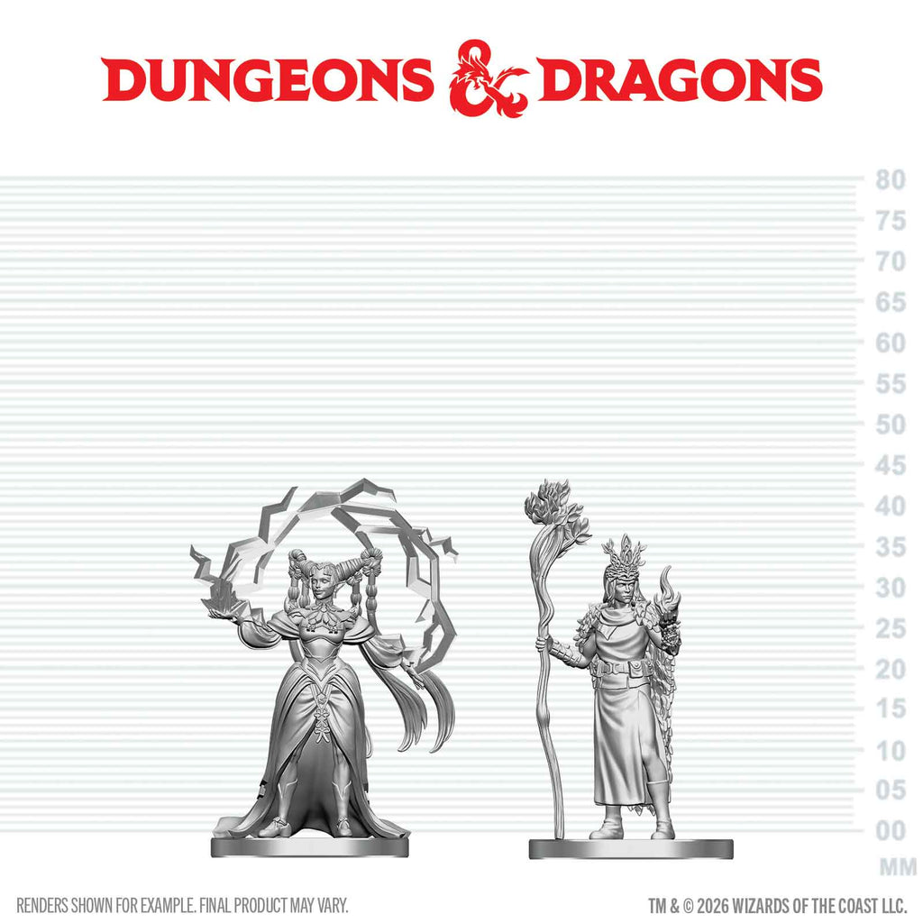 Dungeons & Dragons - Human Druid & Elf Sorcerer - Nolzur's Marvelous Miniatures