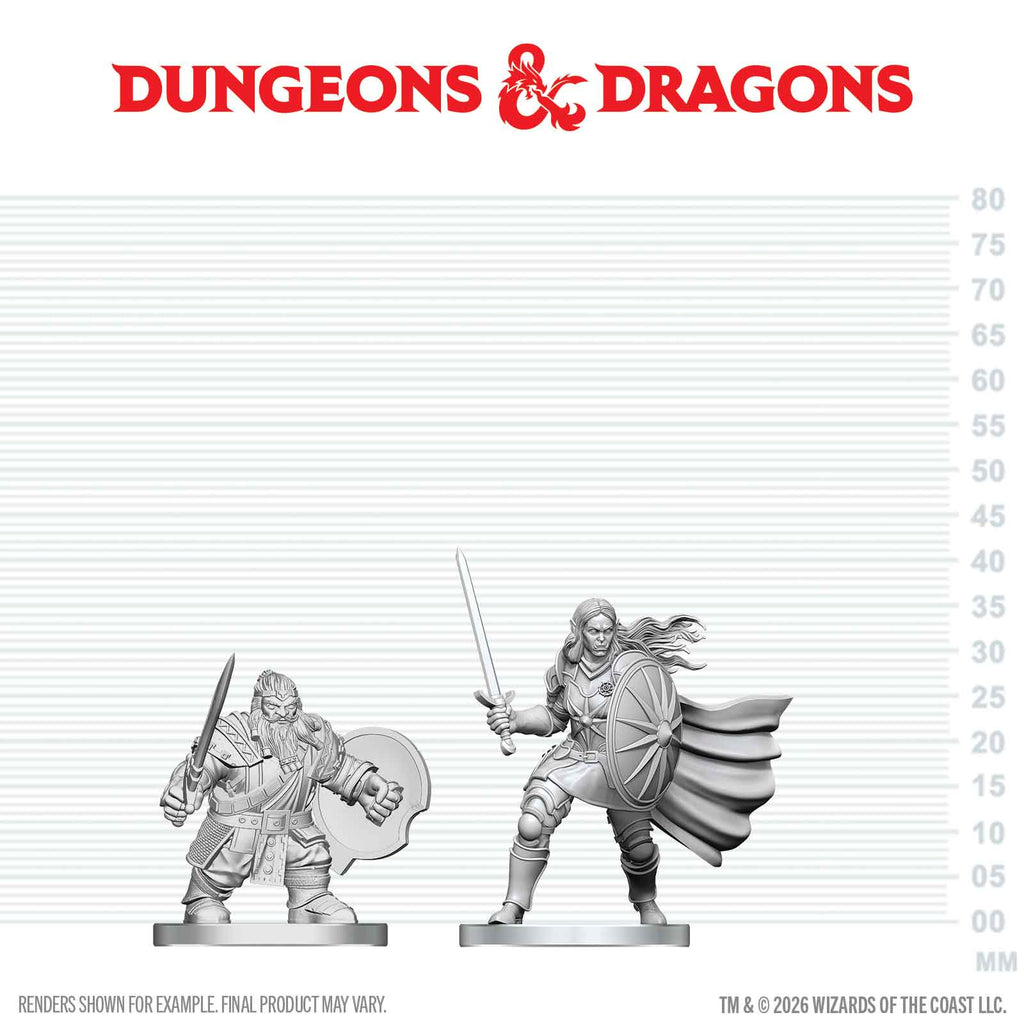 Dungeons & Dragons - Dwarf Fighter & Orc Paladin - Nolzur's Marvelous Miniatures
