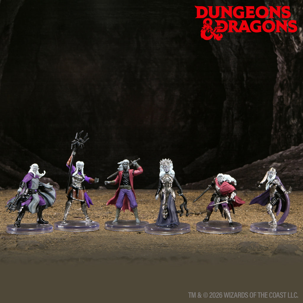 Dungeons & Dragons - Icons of the Realm - Drow Warband Pre-Painted Miniatures