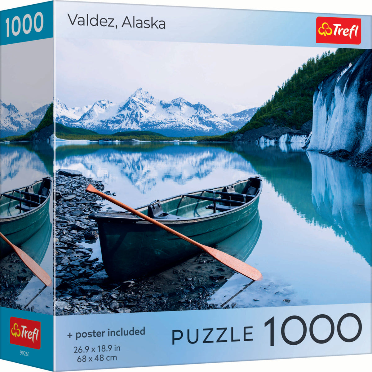 Puzzle: Valdez, Alaska 1000 Piece (Trefl Red) + Poster