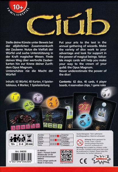 Ciúb - A Magically Strategic Dice Game - Amigo Games