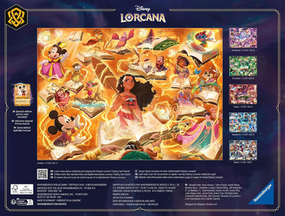 Adult Puzzle 1000 pieces - Disney Lorcana TCG - Glimmers of the Realm: Amber