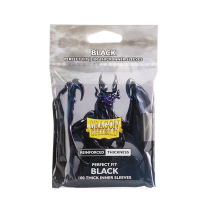 Dragon Shield Card Sleeves - 100 Count - Thick Inner Sleeve: Black