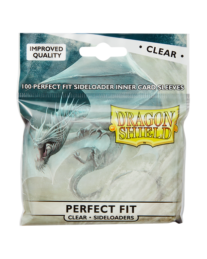 Dragon Shield Card Sleeves - 100 Count - Perfect Fit Sideloader: Clear