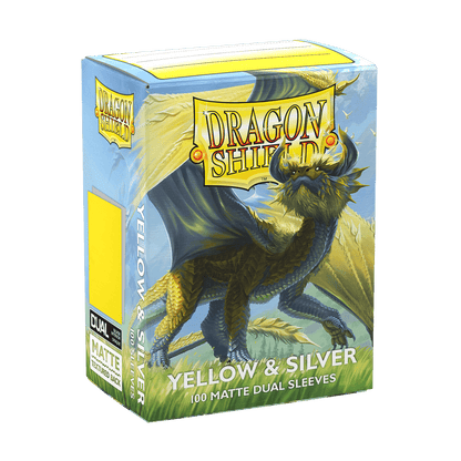 Dragon Shield Card Sleeves - 100 Count - Dual Matte: Yellow and Silver