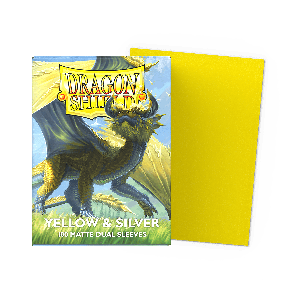 Dragon Shield Card Sleeves - 100 Count - Dual Matte: Yellow and Silver