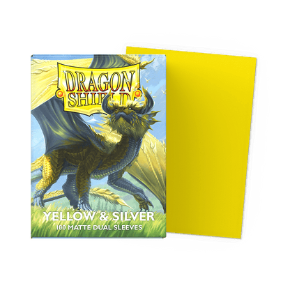 Dragon Shield Card Sleeves - 100 Count - Dual Matte: Yellow and Silver