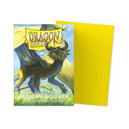 Dragon Shield Card Sleeves - 100 Count - Dual Matte: Yellow and Silver